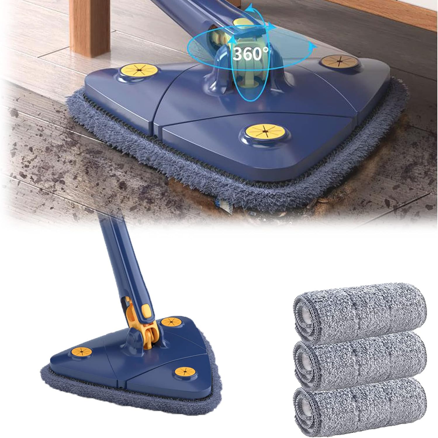 Triangle 360 Cleaning Mop  | ممسحة تنظيف مثلثة 360 درجة